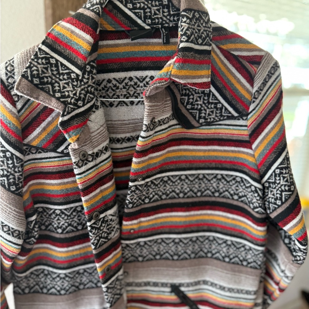 Multicolor Striped And Patterned Jacket - image 1